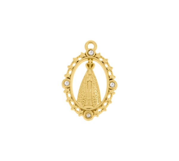 Pingente Nossa Senhora Aparecida Ouro 32mm