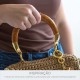 Alça para Bolsa Caramelo com Ponteira Ouro 140mm