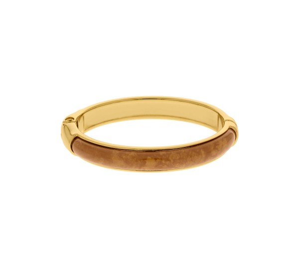 Bracelete Dourado com Caramelo Mesclado 68mm