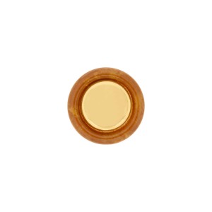 Brinco de Esfera Ouro com Caramelo Mesclado 26mm