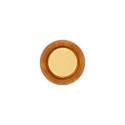 Brinco de Esfera Ouro com Caramelo Mesclado 26mm