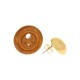 Brinco de Esfera Ouro com Caramelo Mesclado 26mm