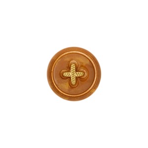 Botão de Costura Ouro com Caramelo Mesclado 26mm