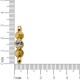 Passador Spike Ouro com Strass 30mm
