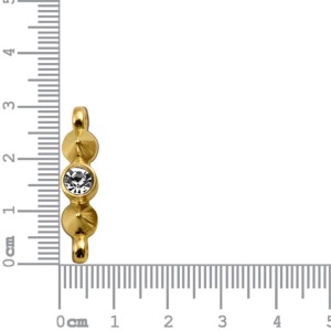 Passador Spike Ouro com Strass 30mm