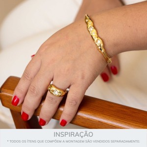 Bracelete Dourado Estelar 70mm