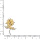 Pingente Botão de Rosa Ouro com Níquel 50mm