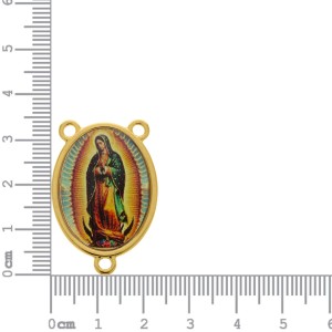 Entremeio Terço Nossa Senhora Guadalupe Ouro 30mm