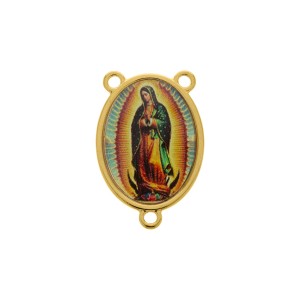 Entremeio Terço Nossa Senhora Guadalupe Ouro 30mm