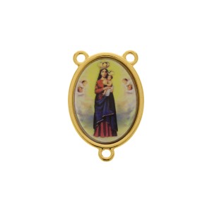 Entremeio Terço Nossa Senhora de Nazaré Ouro 30mm