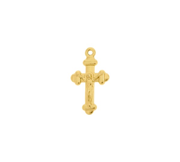 Pingente Crucifixo Jesus Crucificado Ouro 20mm