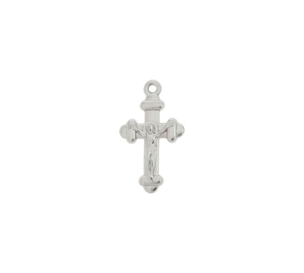 Pingente Crucifixo Jesus Crucificado Níquel 20mm
