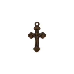 Pingente Crucifixo Jesus Crucificado Ouro Velho 20mm