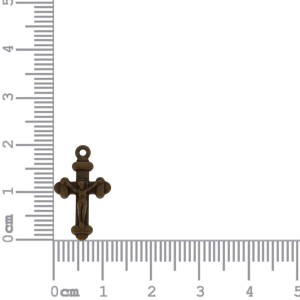 Pingente Crucifixo Jesus Crucificado Ouro Velho 20mm