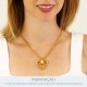 Pingente Menina Ouro com Pérola 23mm