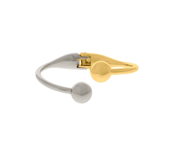 Bracelete Esferas Duo Ouro e Níquel 65mm