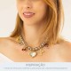 Pingente Coração Precioso Ouro com Strass 30MM