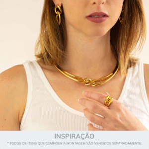 Colar Elos Ouro 148mm