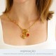 Pingente Coração com Coroa Ouro 21mm