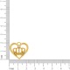 Pingente Coração com Coroa Ouro 21mm