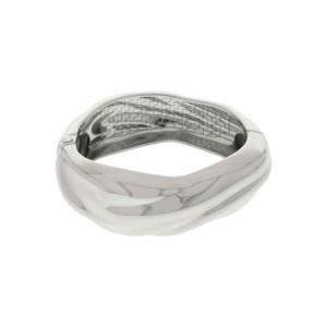 Maxi Bracelete Orgânico Prateado 77mm