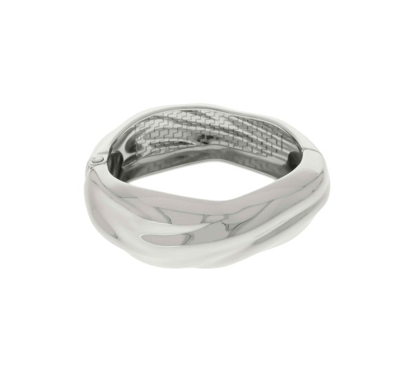 Maxi Bracelete Orgânico Prateado 77mm