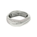 Maxi Bracelete Orgânico Prateado 77mm