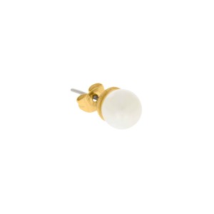 Brinco Ouro com Pérola 8mm