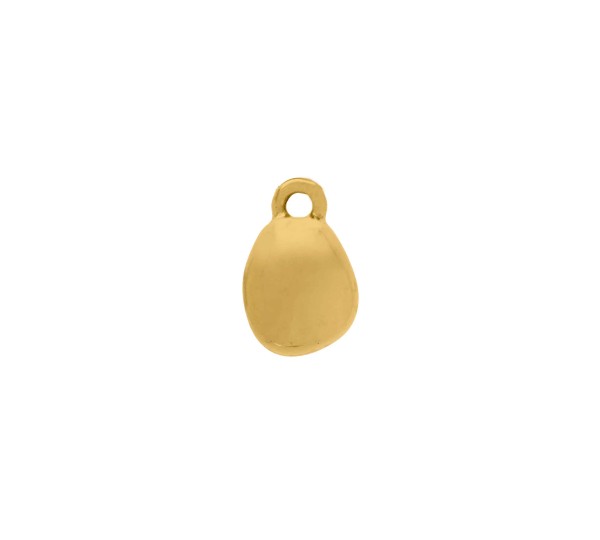 Pingente Orgânico com Curvatura Ouro 14mm