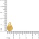 Pingente Orgânico com Curvatura Ouro 14mm