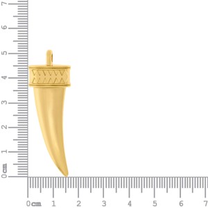 Pingente Dente de Sabre Ouro 52mm