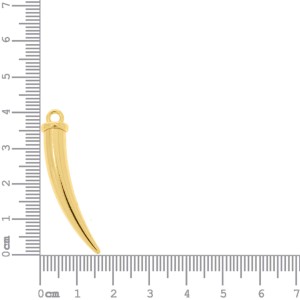 Pingente Dente de Sabre Ouro 41mm