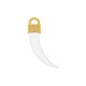 Pingente Dente de Sabre Ouro com Branco 42mm