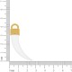 Pingente Dente de Sabre Ouro com Branco 42mm