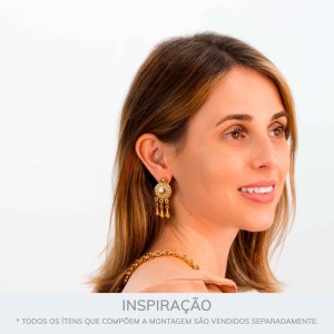 Pingente Mini Gota Ouro 14mm