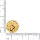 Pingente Redondo com Textura Ouro 23mm