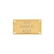 Placa Retangular Ouro 41mm Com Gravação