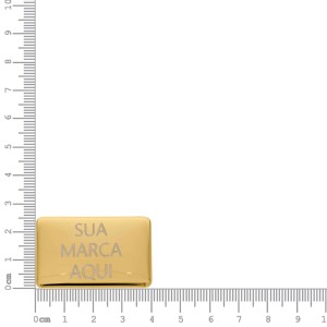 Placa Retangular Personalizada Ouro com Garra 40mm