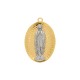 Pingente Nossa Senhora de Lourdes Ouro com Níquel 44mm
