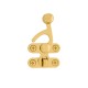 Fecho Torniquete Ouro 29mm