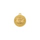 Medalha Elefante Ouro com Strass 20mm