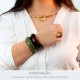 Maxi Bracelete Acrílico Verde Militar 78mm