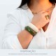 Maxi Bracelete Acrílico Verde Militar 78mm