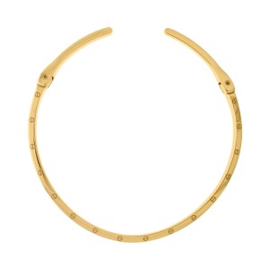 Colar Dourado com Fendas 132mm