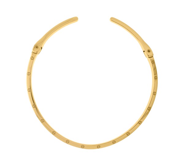 Colar Dourado com Fendas 132mm