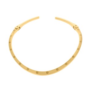 Colar Dourado com Fendas 132mm
