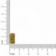 Passador Retangular Floral Ouro 14mm