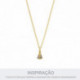 Pingente Nossa Senhora Ouro com Strass Azul 22mm