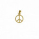 Pingente Símbolo da Paz Ouro com Argola 19mm