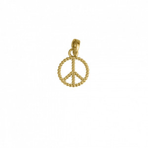 Pingente Símbolo da Paz Ouro com Argola 19mm